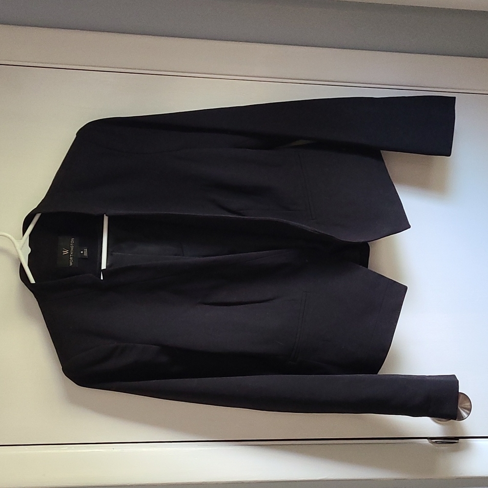 Worthington open front notched lapel blazer